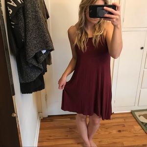 Maroon Stripe Dress